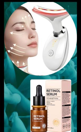 جهاز شد البشرة والرقبة مع سيروم الريتونول