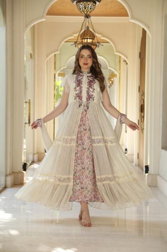 جلابيه مناسبات لاطلاله راقيه بمكس خامات شيفون حرير...