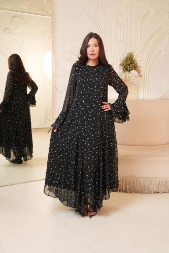 Midnight Polka Black Dress
