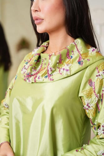 جلابيه مناسبات لاطلاله راقيه بخامه تفتا مشغول شك ي...