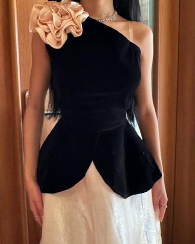 فستان ناعم وطويل