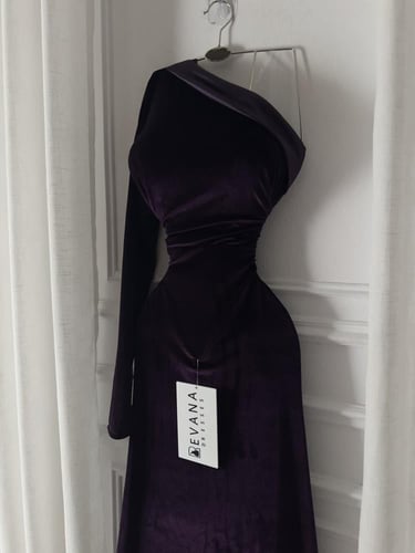 فستان مخمل موفي