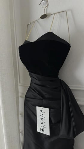 فستان اسود ماسك