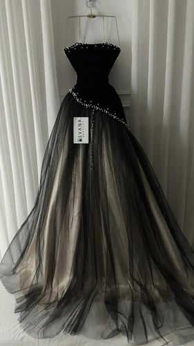 فستان سهره فخم مزين لولو