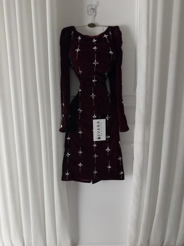 فستان مخمل جوخ قصير