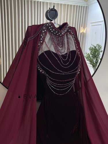 فستان مخمل سهره على كرستال راقي