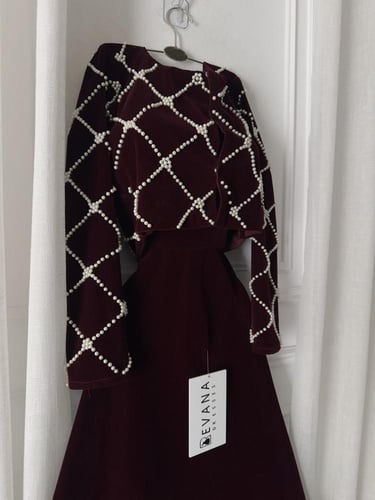 فستان جوخ قطعتين شتوي