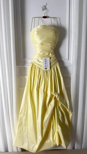 فستان أصفر فخم