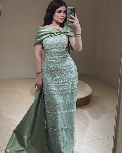 فستان تفاحي سهره