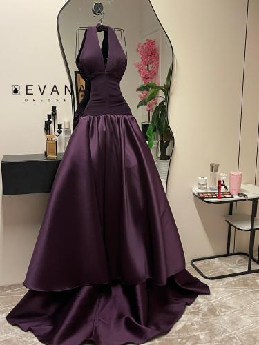 فستان موف ميكادو صدريه مسكره