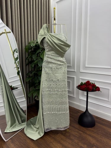 فستان تفاحي سهره