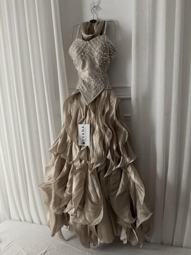 فستان كرنكل كلوش فخم