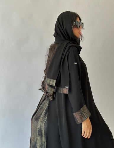 عباية كريب انترنت كوري كسرة من الخلف لينن هندي