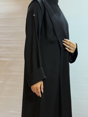 عباية كريب انترنت كوري قطعتين ثابتة