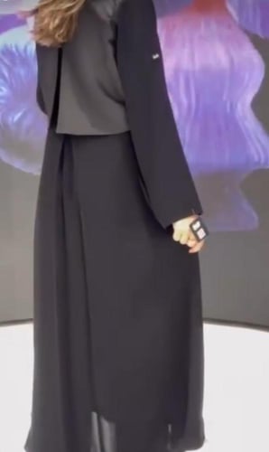عبايه كريب انترنت نص كلوش قصة جاكيت من الخلف
