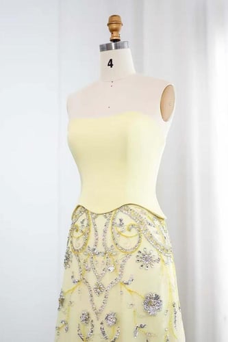 RC30 - فستان قطعتين اصفر فاتح