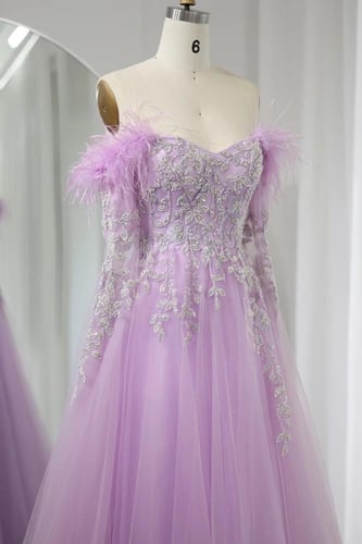 RC134 - فستان اوف شولدر ناعم