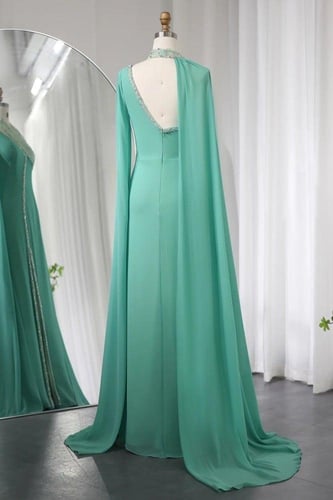 RC08 فستان شيفون تركواز