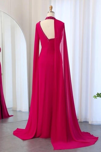 RC08 فستان شيفون فوشي