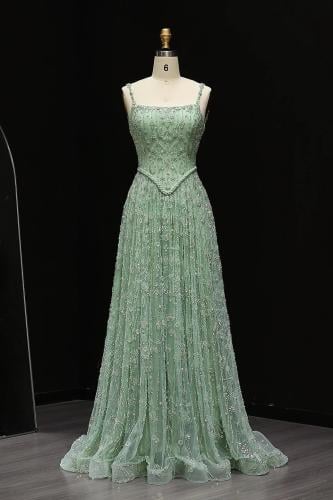 RC507 - فستان سهره كورسيه شك اخضر