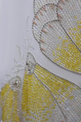 RC34 - فستان ستان شك على شكل فراشة - متوفر لونين