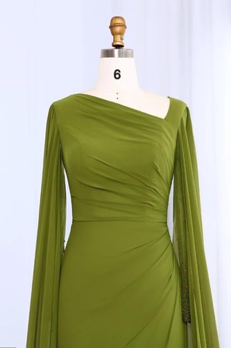 فستان شيفون ناعم اخضر