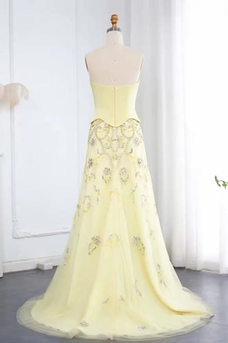 RC30 - فستان قطعتين اصفر فاتح