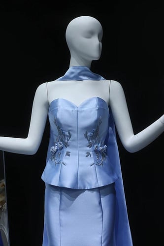 RC239 - فستان سهره ستان ازرق