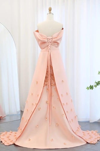 فستان اوف شولدر مع زهور ثلاثية الابعاد