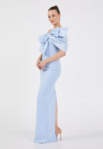 فستان كولكشن 2025 -ازرق سماوي