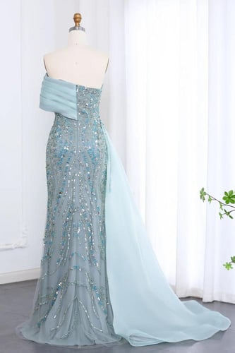 622 - فستان سهره مع شك تركواز