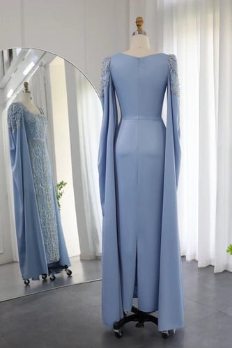 قفطان أزرق برقبة مربعة - RC27