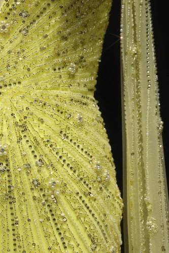 فستان شك اصفر