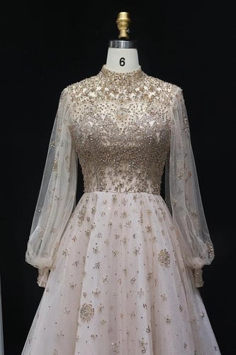 فستان شك اكمام طويلة