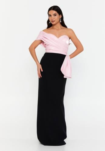 فستان كولكشن 2025 - اسود ووردي