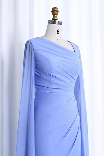 فستان شيفون ناعم ازرق