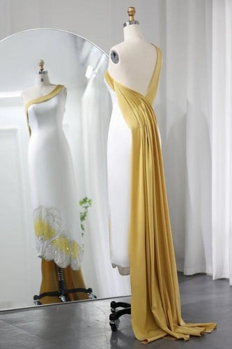 RC34 - فستان ستان شك على شكل فراشة - متوفر لونين