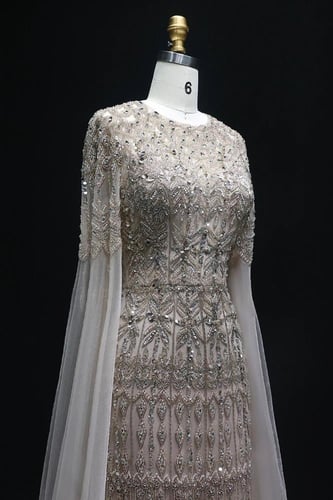 فستان شك مع اكمام كيب بيج 603