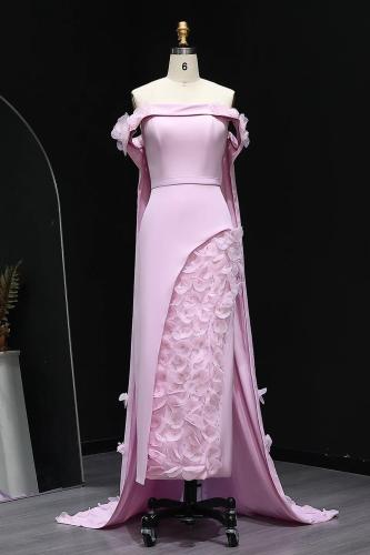 RC233 - فستان سهره مزين بالورد