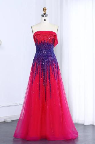 RC107 فستان فوشي أوف شولدر