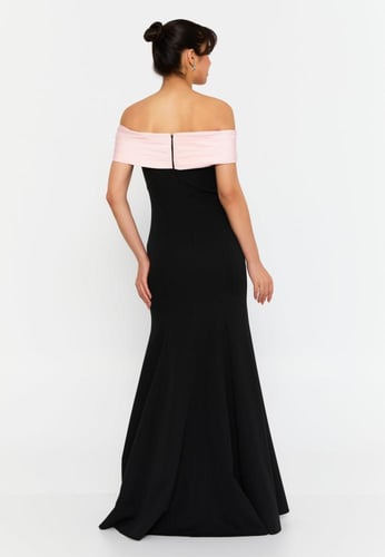 فستان كولكشن 2025 - اسود و وردي