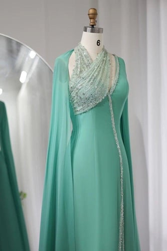 RC08 فستان شيفون تركواز