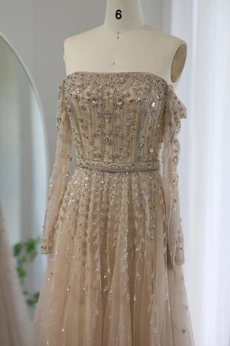 RC18 - فستان اوف شولدر بيج شك يدوي كامل