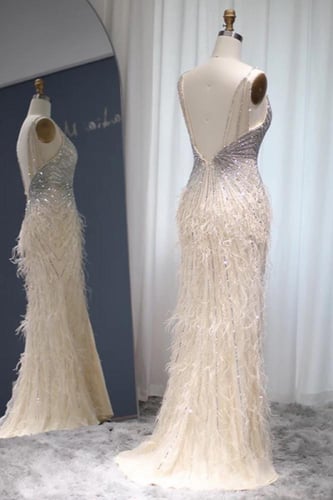 RC138 - فستان ميرميد الظهر مفتوح