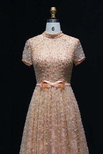 فستان شك مع حزام - بطيخي