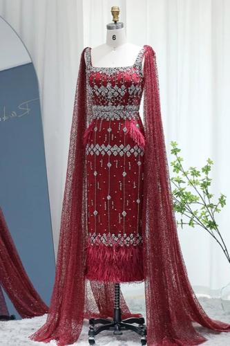 RC03 - فستان ريفيرا سقنيتشر عنابي