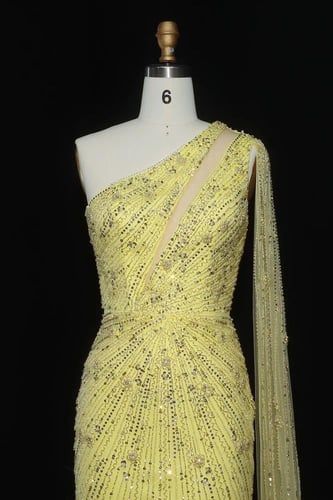 فستان شك اصفر