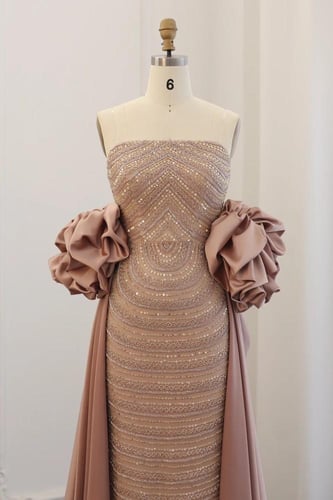 فستان وردي غامق مكون من قطعتين- RC29