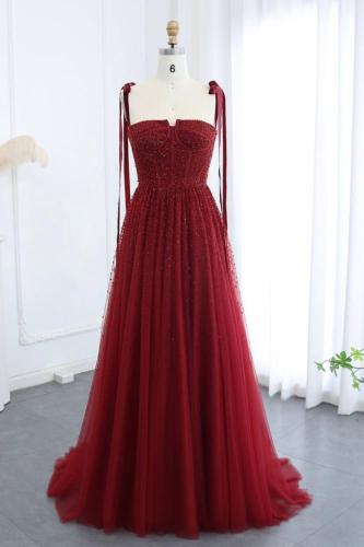 RC155 فستان ريفييرا كوتور سقنتشر - ماروني