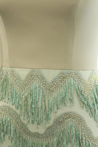 RC162 - فستان خرز هدب - اخضر